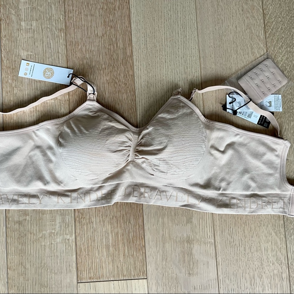 Kindred Bravely Sublime Hands Free Pumping and Nursing Bra, Medium, Beige